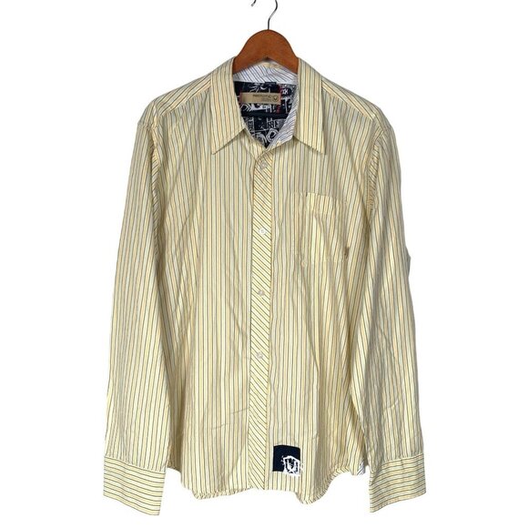 Redsand y2K 100% Cotton Butter Yellow Button Down Shirt Size XL - Picture 1 of 4